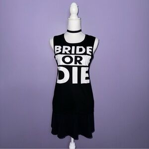 Bella Canvas Black and White Bride or Die Tank Top